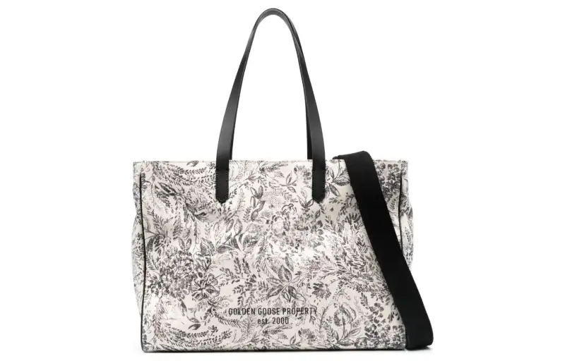 Golden Goose Cotton Shoulder Bag, Crossbody Bag, Handbag Women's White/Black