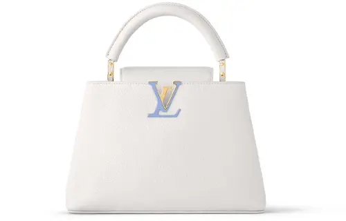 LOUIS VUITTON Capucines Taurillon Leather Kapsyn Shoulder Bag, Crossbody Bag, Handbag Mini Women's White