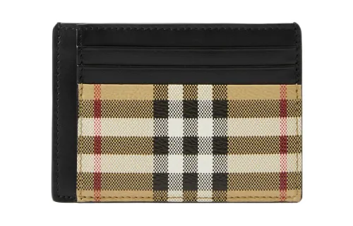 Burberry Leather Card Holder Card Holder Men's Archive Beige