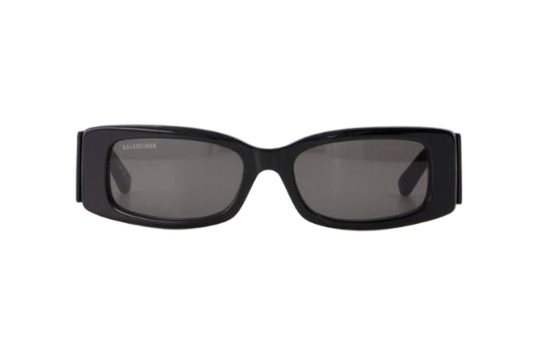 Balenciaga Plate Frame Rectangular Sunglasses Women's Black