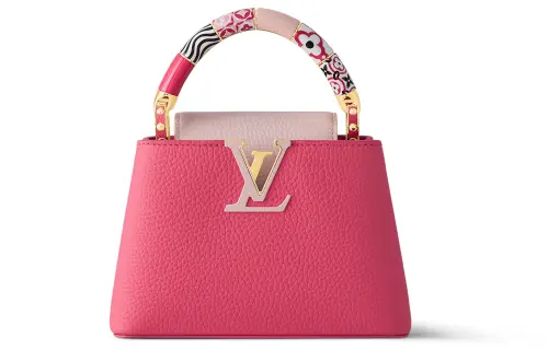 LOUIS VUITTON Capucines Taurillon Leather Kapsyn Shoulder Bag, Crossbody Bag, Handbag Mini Women's Pink