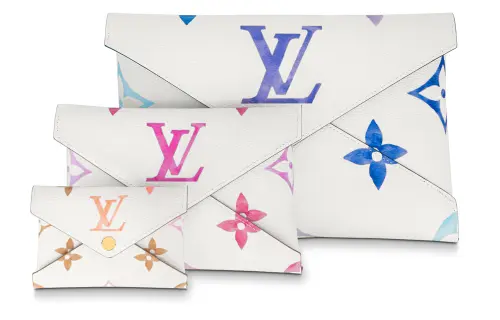 LOUIS VUITTON Kirigami Pochette Blue/Pink/Beige