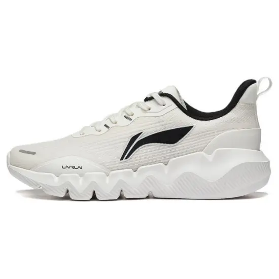 LiNing Spirituality Slip-Resistant Breathable Cushioning Low-Top Running Shoes Men's White Black