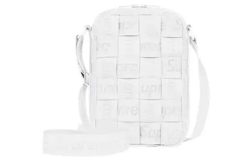 Supreme Jacquard Crossbody Bag, Shoulder Bag Regular Unisex White