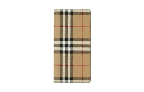 Burberry Polyurethane Wallet Men's Beige