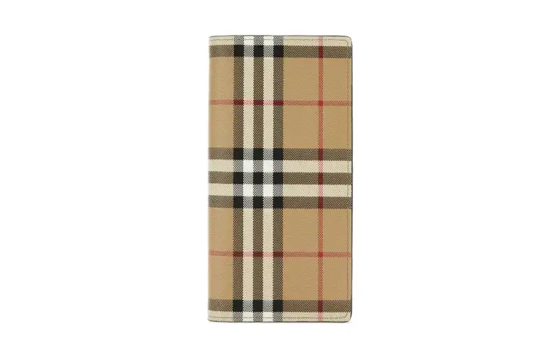 Burberry Polyurethane Wallet Men's Beige