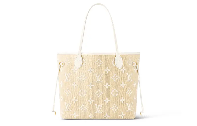 LOUIS VUITTON Neverfull Mm White