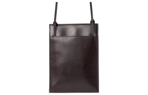 THE ROW Smooth Calfskin Shoulder Bag Women's Dark Brown