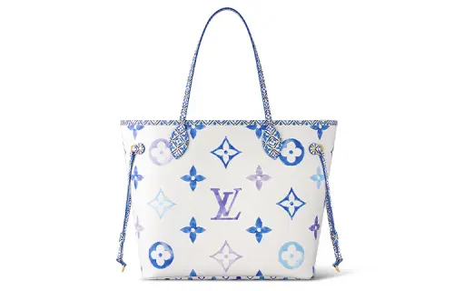 LOUIS VUITTON Neverfull Mm Monogram Blue