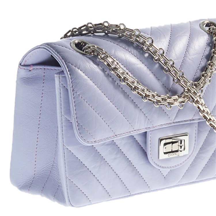 Сумка Chanel 21k 2.55 (лиловая) — фото 3