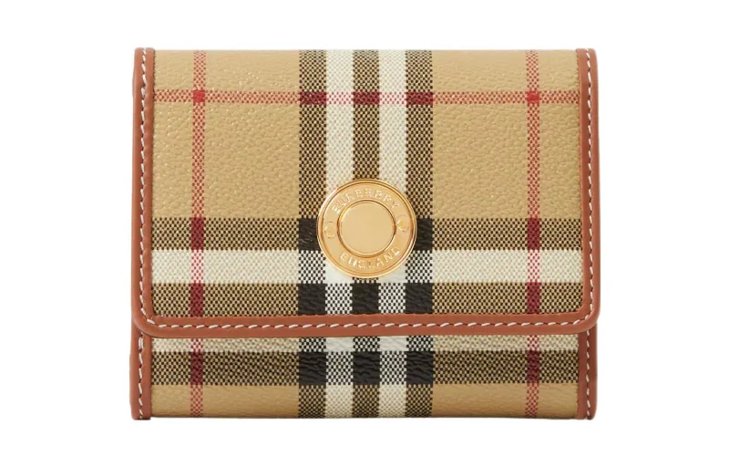 Burberry Polyurethane Bonded To Polyester Wallet Small Women's Beige