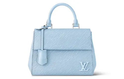LOUIS VUITTON Cluny Detachable Strap Epi Grain Cow Leather Handbag, Shoulder Bag, Crossbody Bag Mini Women's Blue