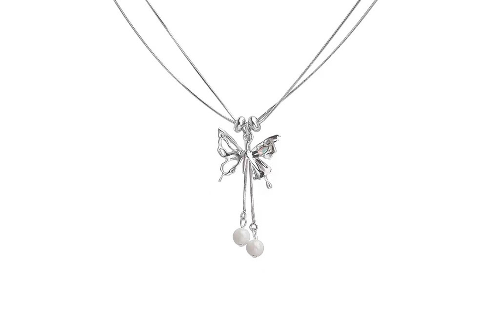 MISS TOOYA Adjustable round beads, pendant with tassels stainless steel, necklace, high-quality style