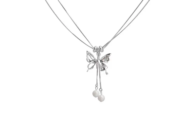 MISS TOOYA Adjustable round beads, pendant with tassels stainless steel, necklace, high-quality style