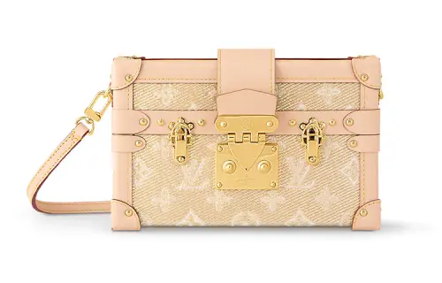 LOUIS VUITTON PETITE MALLE Canvas With Leather Hard Box Canvas Bag, Shoulder Bag, Crossbody Bag Regular Women's