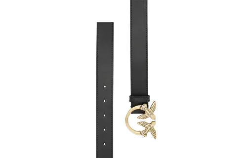 PINKO Logo Plaque Buckled Belt