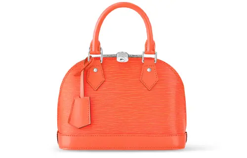 LOUIS VUITTON Alma Epi Leather Dome Bag, Shoulder Bag, Crossbody Bag, Handbag Small Women's Orange