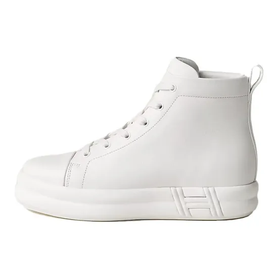 HERMES Happiness Skateboard Shoes Women's High-Top White