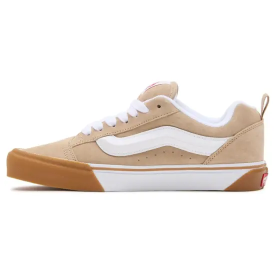 Vans Knu Skool Skateboarding Shoes Unisex Low-top Beige/White