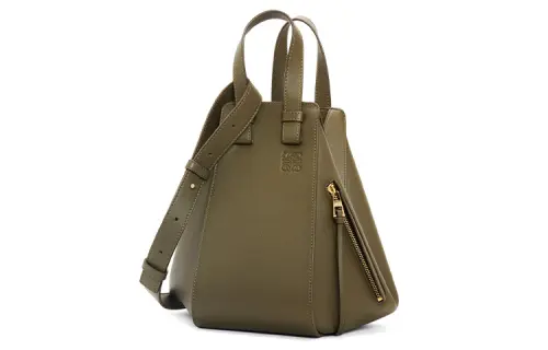 LOEWE Hammock Calfskin Hammock Bag, Shoulder Bag, Crossbody Bag, Handbag Small Women's Dark Khaki Green
