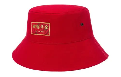 Li Ning Bucket Hats Unisex Red