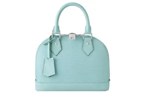 LOUIS VUITTON Alma Epi Leather Dome Bag, Shoulder Bag, Crossbody Bag, Handbag Small Women's Light Blue