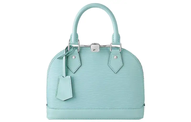 LOUIS VUITTON Alma Epi Leather Dome Bag, Shoulder Bag, Crossbody Bag, Handbag Small Women's Light Blue