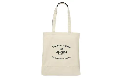 New Balance Cotton Tote Bag, Shopping Bag, Handbag, Shoulder Bag Unisex White