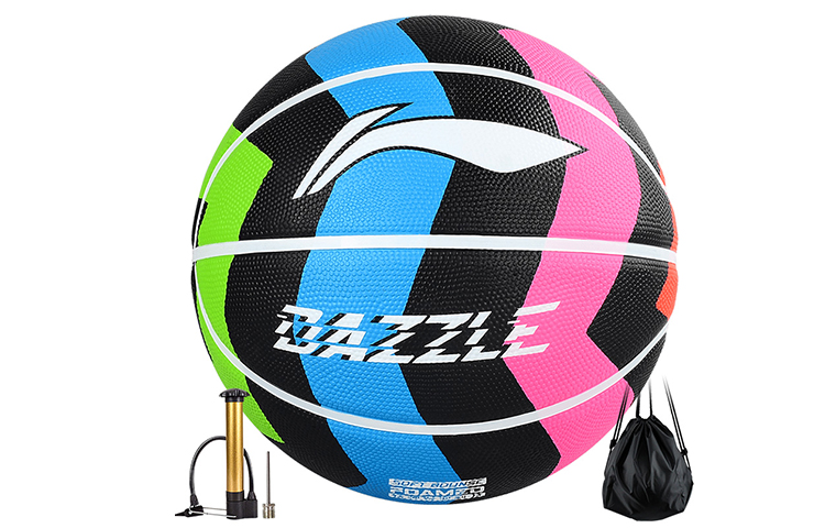 Li Ning China Mainland Version Rubber Basketball Black Pink Green Blue 5/Size 7 Training Unisex