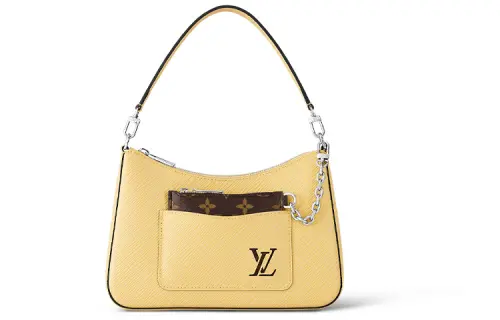 LOUIS VUITTON Cow Leather Handbag, Shoulder Bag Women's Yellow