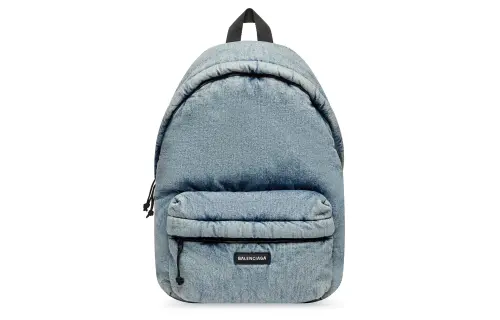 Balenciaga Polyester Backpack Men's Faded Blue