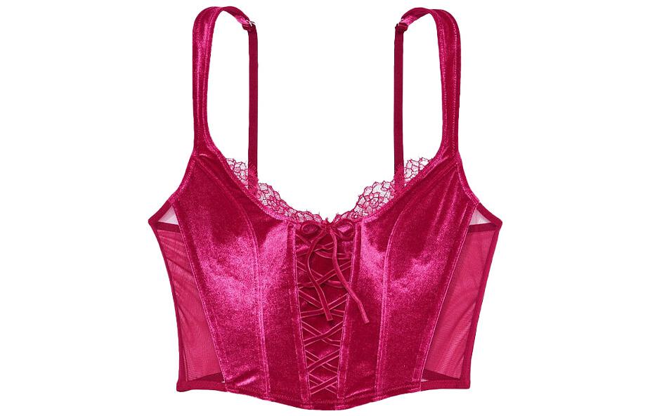 Victoria's Secret Victoria's Secret Solid color lace tight unpadded strappy bra for women