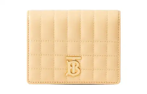 Burberry Lola Bag Sheepskin Wallet Small Women's Light Brown