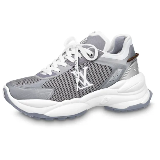 LOUIS VUITTON Run 55 Casual Shoes Women's Low-Top Silver