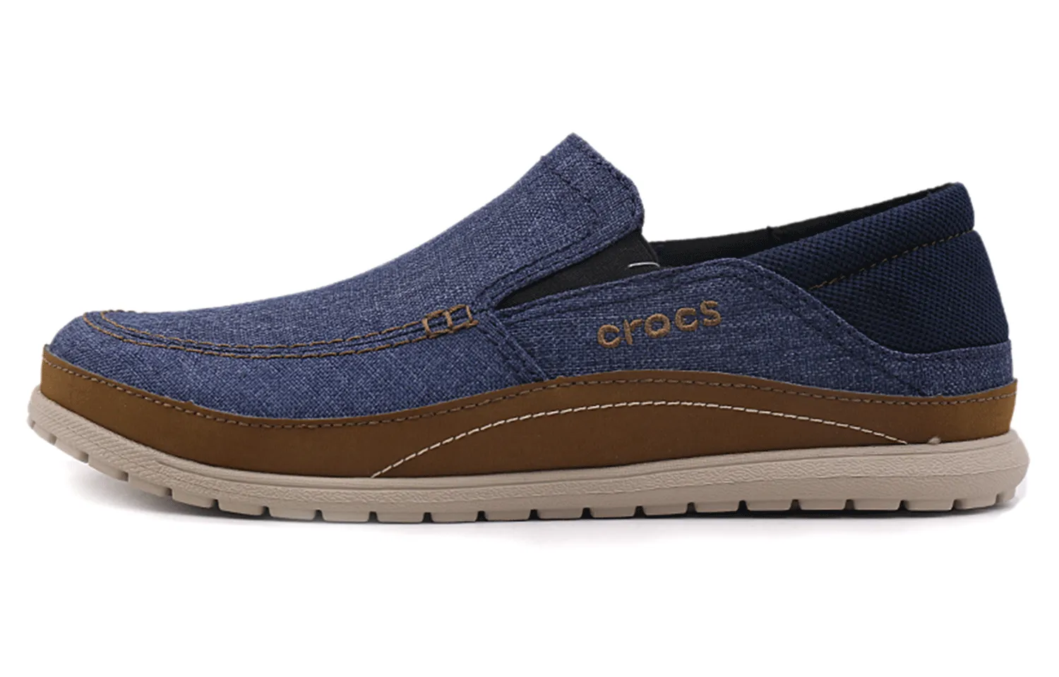 Crocs Lifestyle Shoes Men Low-top Navy / Pebble