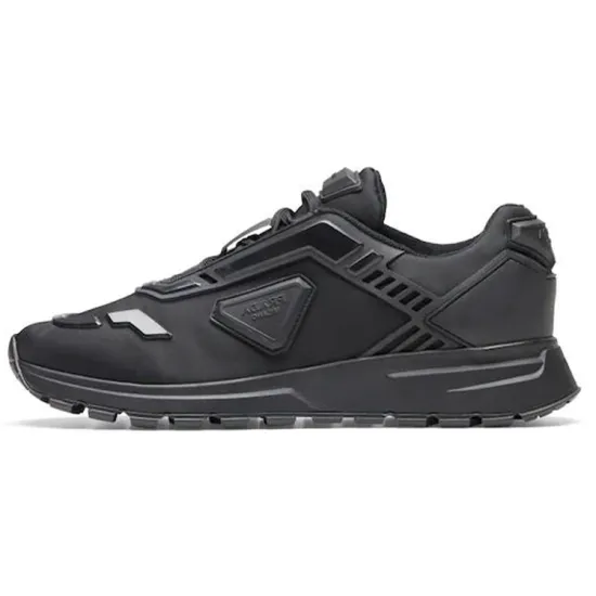 PRADA PRAX 1 Anti Slip And Wear Resistant Breathable Low Top Casual Shoes Men's Black