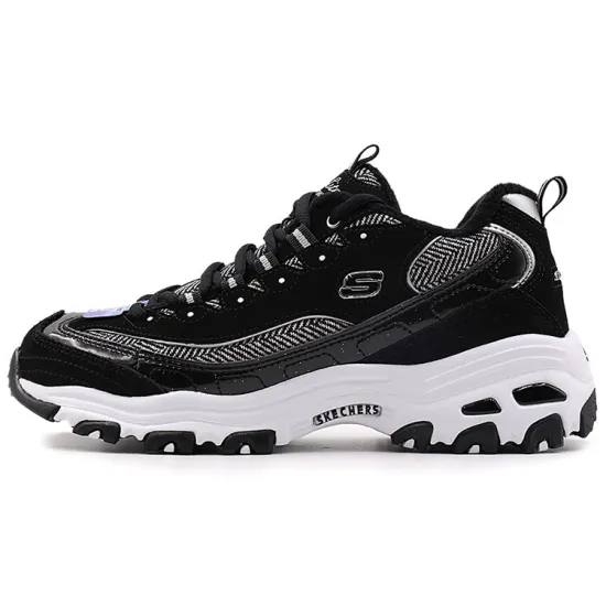 Skechers D Lites Low-Top Running Shoes Black/White Women's