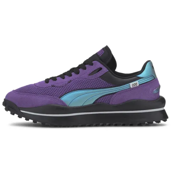 PUMA Style Rider Lifestyle Shoes Unisex Low-top Blue Tint/Blue Joy/Playful Pink/Opti Yellow