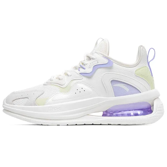 Anta Cushioning Anti-Slip And Wear-Resistant Low-Top Sports Casual Shoes Unisex White Purple