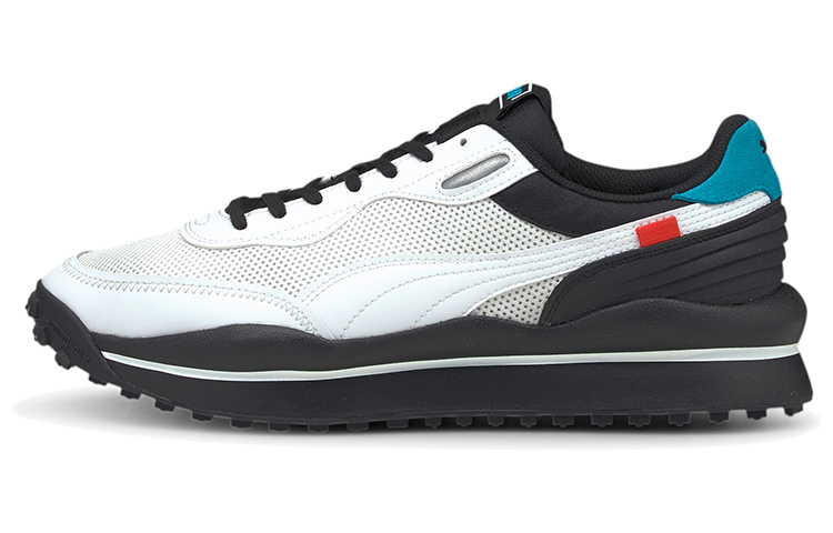 PUMA Style Rider Cyborg Low Top Running Shoes White/Black/Blue Women's