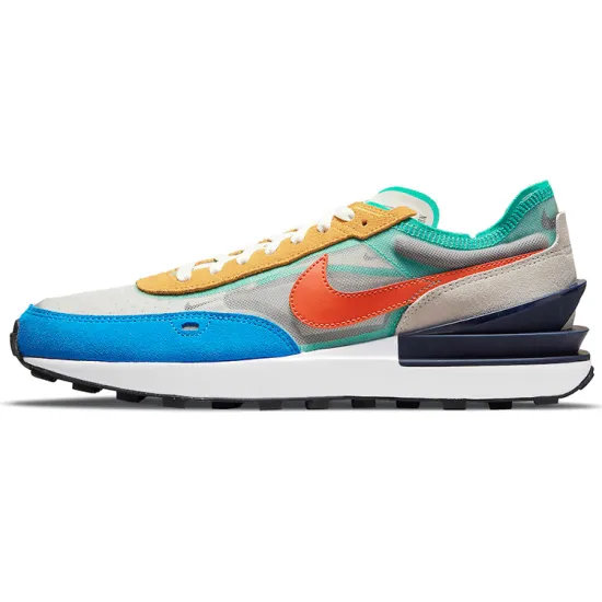 Nike Waffle One Mustard Orange Blue Turquoise