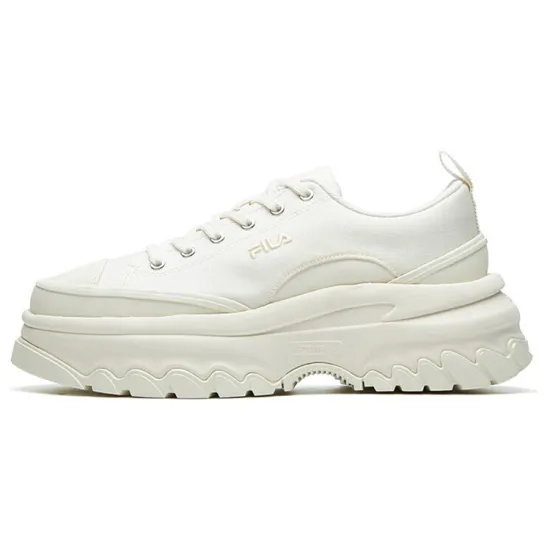 FILA Lava Cushioning Abrasion Resistant Breathable Low top Casual Shoes Women's Milk White