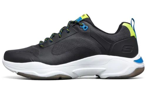 Skechers City Sport Cushioning Abrasion Resistant Breathable Low top Casual Shoes Men's Black Yellow Blue