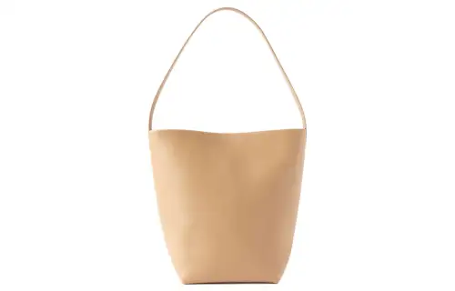 THE ROW Cow Leather One Shoulder Handbag Medium Women's Beige Yellow