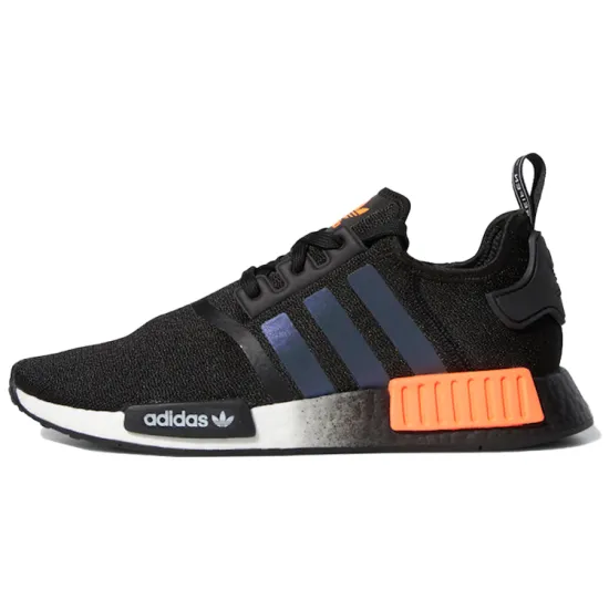 Adidas NMD R1 Core Black Solar Orange Iridescent