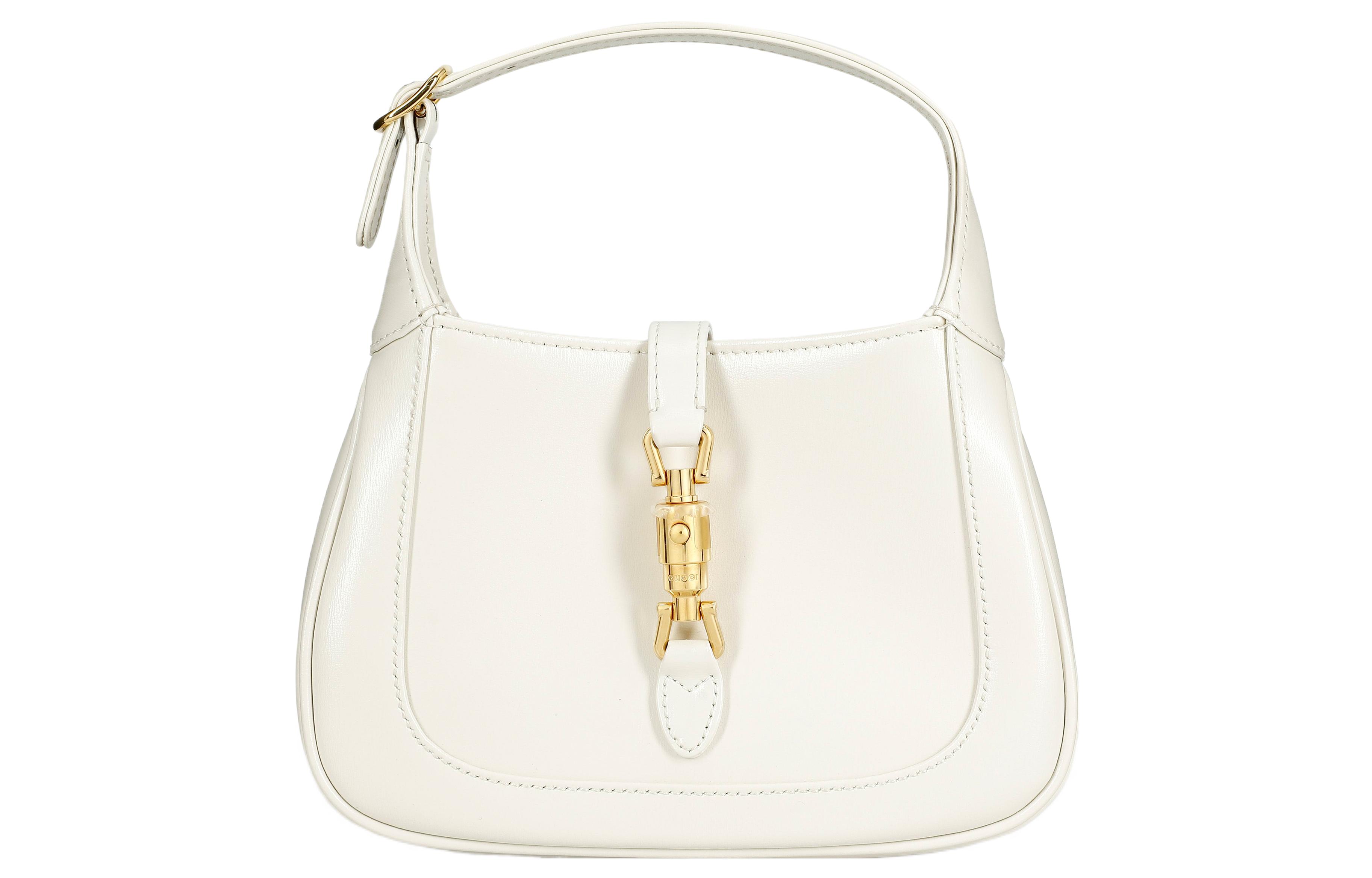 GUCCI Gucci, golden removable straps, underarm bag, white one-shoulder bag