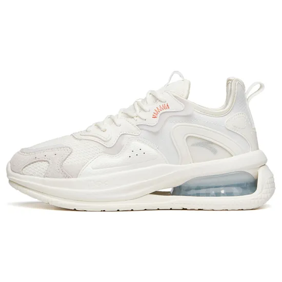 ANTA Casual Shoes Women's Low-Top Ivory White/Light Silver Gray