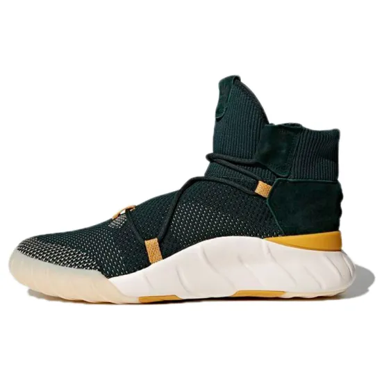 Adidas Originals Tubular X 2.0 Pk Wear-Resistant High-Top Casual Shoes Unisex Midnight Green