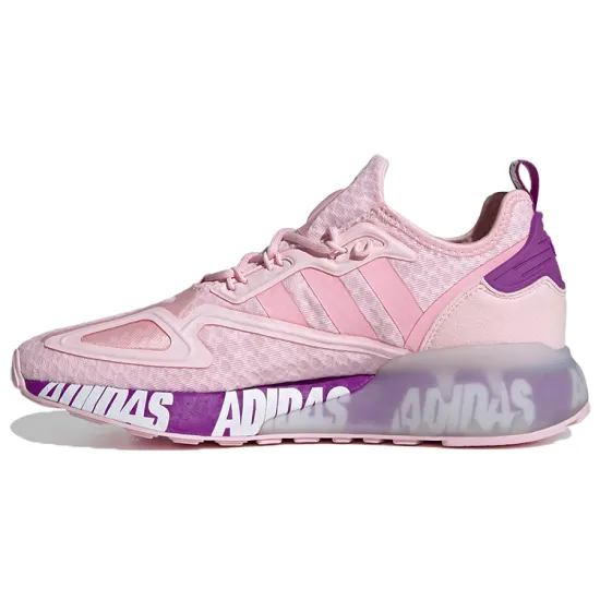 Adidas ZX 2K Boost Bold Logo Graphic Pink Ultra Purple Women's