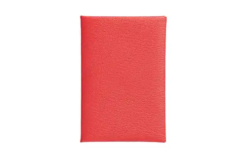 HERMES Calvi Mysore Goat Skin Coin Purse Card Holder, Wallet Women's Texas Pink